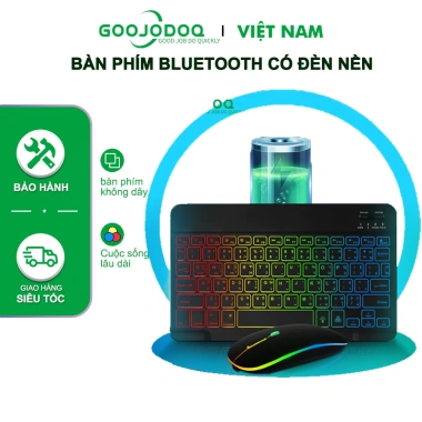 Bàn phím Bluetooth GOOJODOQ có đèn nền LED cho iPad, Android - Giá chỉ 82.799 VND