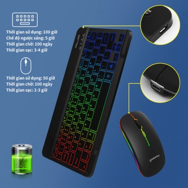 Bàn phím Bluetooth GOOJODOQ có đèn nền LED cho iPad, Android - Giá chỉ 82.799 VND 3 Bàn phím Bluetooth GOOJODOQ có đèn nền LED cho iPad, Android - Giá chỉ 82.799 VND 3