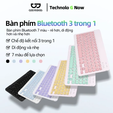 Bàn phím Bluetooth Goojodoq Gen 2 10 inch 3 trong 1 - Chuột nhẹ không dây dùng cho iPad Samsung Xiaomi - Giá chỉ 139k