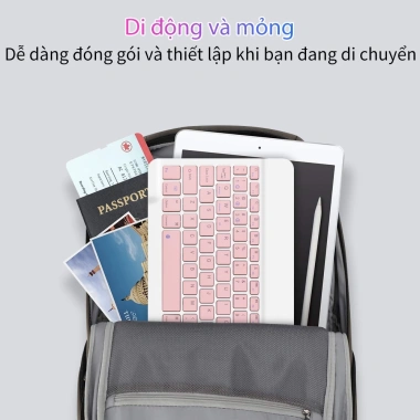 Bàn phím Bluetooth Goojodoq Gen 2 10 inch 3 trong 1 - Chuột nhẹ không dây dùng cho iPad Samsung Xiaomi - Giá chỉ 139k