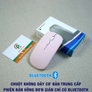 Bàn phím Bluetooth hồng nhẹ + chuột không dây di động cho iPad, Android, Laptop Samsung, Xiaomi - Giá 139.000 VND