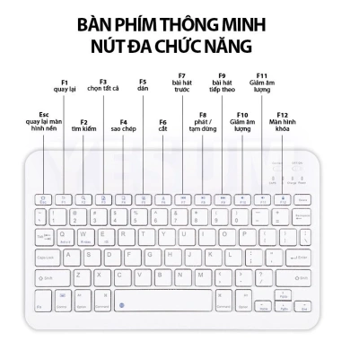 Bàn Phím Bluetooth HP Không Dây Đa Màu Dùng Cho iPad và Điện Thoại - Bảo Hành 12 Tháng - Giá 145k