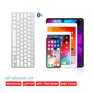Bàn Phím Bluetooth K5: Bấm Êm, Pin Trâu, MacBook, Mỏng Nhẹ, Tương Thích Đa Thiết Bị