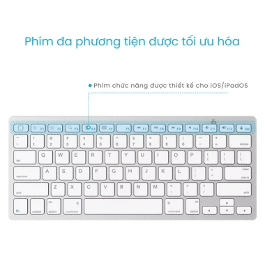 Bàn Phím Bluetooth K5: Bấm Êm, Pin Trâu, MacBook, Mỏng Nhẹ, Tương Thích Đa Thiết Bị