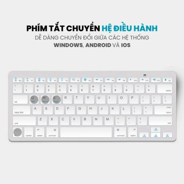 Bàn Phím Bluetooth K5: Bấm Êm, Pin Trâu, MacBook, Mỏng Nhẹ, Tương Thích Đa Thiết Bị