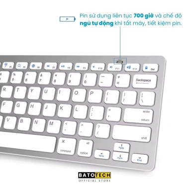 Bàn Phím Bluetooth K5: Bấm Êm, Pin Trâu, MacBook, Mỏng Nhẹ, Tương Thích Đa Thiết Bị