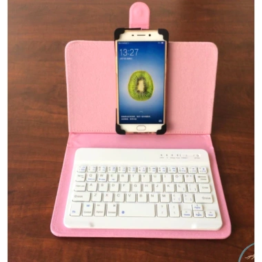 Bàn phím Bluetooth kèm bao da đa năng cho điện thoại, máy tính bảng - giá 155k 3