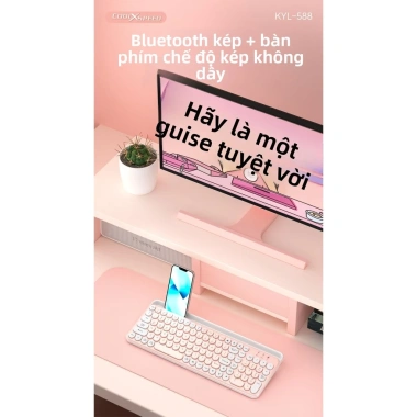 Bàn phím Bluetooth không dây cao cấp, 2 chế độ, phím tròn cho điện thoại và máy tính bảng - Giá ưu đãi 452.229₫