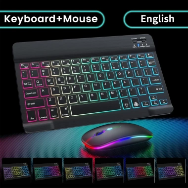 Bàn phím Bluetooth không dây LED nền, tương thích iPad Android - Giá chỉ 78.900 VND 6
