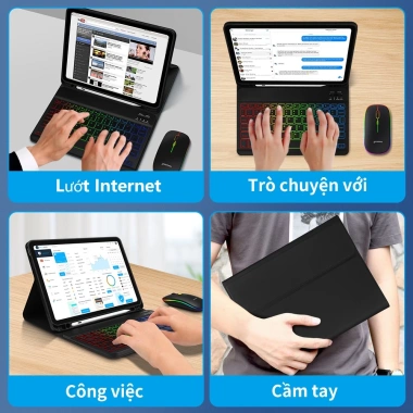Bàn phím Bluetooth không dây LED nền, tương thích iPad Android - Giá chỉ 78.900 VND 7