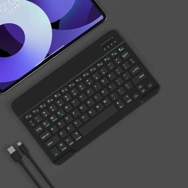 Bàn phím Bluetooth không dây LED RGB - Nhỏ gọn, tương thích điện thoại, iPad, laptop, PC, giảm còn 145k 10