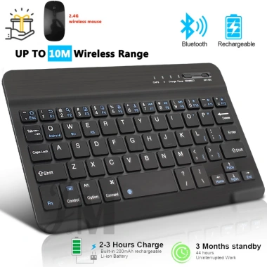 Bàn phím Bluetooth không dây mini cho Android iOS Windows 7-10 inch - Giá chỉ 184.800 VND