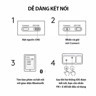 Bàn phím Bluetooth không dây Mini TechHome DT1.135 siêu mỏng, giá ưu đãi 151k