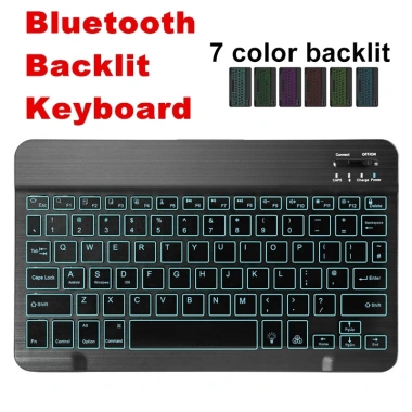 Bàn phím Bluetooth không dây NIXXOS siêu mỏng 7 màu, đèn nền, sạc lại từ tính, dễ mang cho iOS Android – Giá 221.000₫