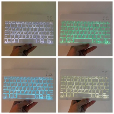 Bàn phím Bluetooth không dây NIXXOS siêu mỏng 7 màu, đèn nền, sạc lại từ tính, dễ mang cho iOS Android – Giá 221.000₫