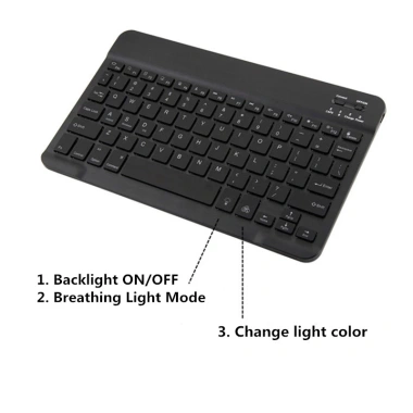Bàn phím Bluetooth không dây NIXXOS siêu mỏng 7 màu, đèn nền, sạc lại từ tính, dễ mang cho iOS Android – Giá 221.000₫