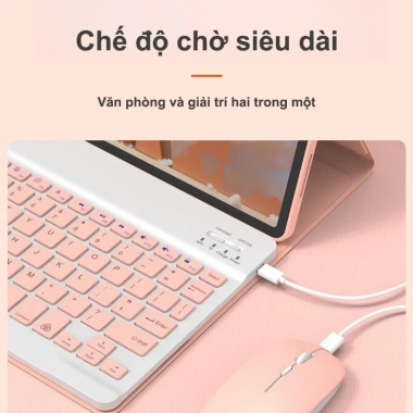 Bàn phím Bluetooth không dây siêu mỏng, sạc lại, cho PC, laptop, điện thoại - 69.000VND 5