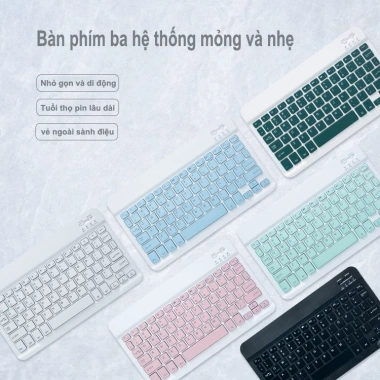 Bàn phím Bluetooth không dây siêu mỏng, sạc lại, cho PC, laptop, điện thoại - 69.000VND 7