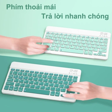 Bàn phím Bluetooth không dây siêu mỏng, sạc lại, cho PC, laptop, điện thoại - 69.000VND 8