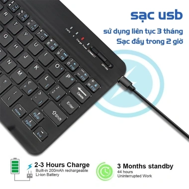 Bàn phím Bluetooth Mini 5.0 + Chuột không dây – Bộ cho iPhone, iPad, Laptop, 79.000₫ 4