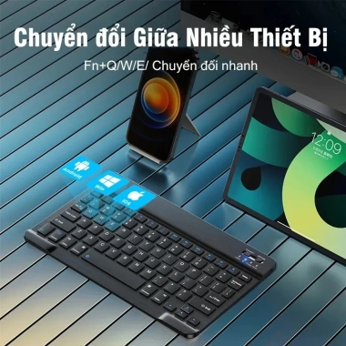 Bàn phím Bluetooth Mini 5.0 + Chuột không dây – Bộ cho iPhone, iPad, Laptop, 79.000₫ 6