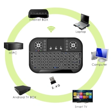 Bàn phím Bluetooth Mini A8 2.4G - Chế độ kép, cầm tay, đèn nền, touchpad, điều khiển từ xa cho Windows & Android TV - Giá ưu đãi 146.300₫ 3 Bàn phím Bluetooth Mini A8 2.4G - Chế độ kép, cầm tay, đèn nền, touchpad, điều khiển từ xa cho Windows & Android TV - Giá ưu đãi 146.300₫ 3