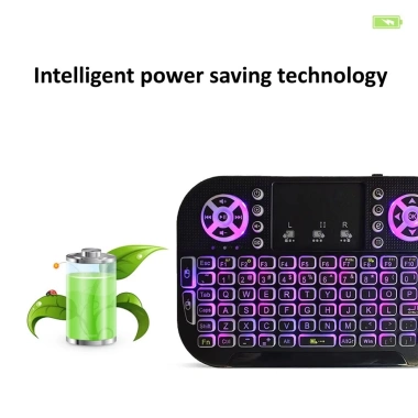 Bàn phím Bluetooth Mini A8 2.4G - Chế độ kép, cầm tay, đèn nền, touchpad, điều khiển từ xa cho Windows & Android TV - Giá ưu đãi 146.300₫