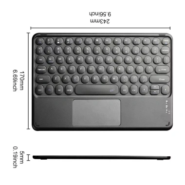 Bàn phím Bluetooth mini kèm Touchpad – Laptop, iPad, Tablet, Điện thoại – Giá 300.000₫