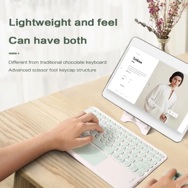 Bàn phím Bluetooth mini không dây, không gây tiếng ồn, tương thích điện thoại và máy tính bảng - Giá chỉ 173.800₫ 7