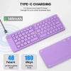 Bàn phím Bluetooth mini không dây tắt tiếng, gập lại, hỗ trợ iOS Android Windows 4