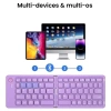 Bàn phím Bluetooth mini không dây tắt tiếng, gập lại, hỗ trợ iOS Android Windows 6