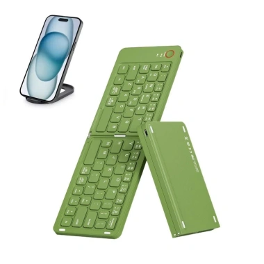 Bàn phím Bluetooth mini không dây tắt tiếng, gập lại, hỗ trợ iOS Android Windows 7
