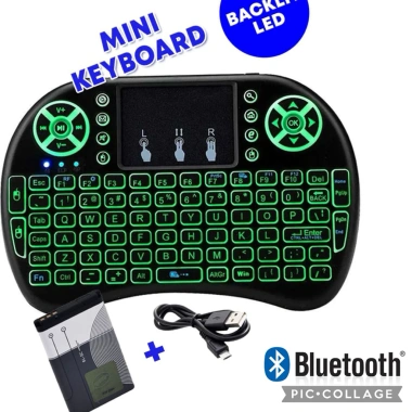 Bàn phím Bluetooth mini wireless kiêm chuột i8 pin sạc lithium - tương thích điện thoại, laptop, tablet, giá chỉ 95.000đ