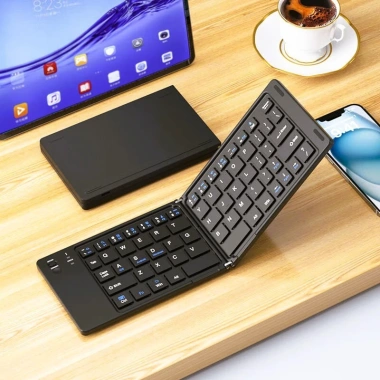 Bàn phím Bluetooth rời gấp gọn, hỗ trợ Windows, Mac, iOS, Android - Kết nối laptop, điện thoại, tablet - Giá 245.000₫