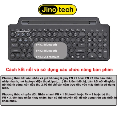 Bàn Phím Bluetooth SIROTECH BK569s - 3 Chế Độ, Không Dây, Tương Thích Điện Thoại, Laptop, PC, Tablet - Giá 320.000₫ 3 Bàn Phím Bluetooth SIROTECH BK569s - 3 Chế Độ, Không Dây, Tương Thích Điện Thoại, Laptop, PC, Tablet - Giá 320.000₫ 3