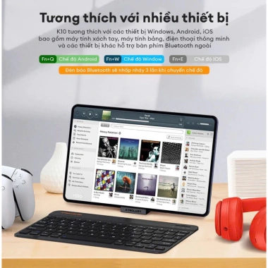 Bàn Phím Bluetooth TECLAST K10 Không Dây Cho Tablet, Điện Thoại, PC - Bảo Hành 12 Tháng, Giá 359.000 VND 3