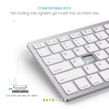 Bàn phím Bluetooth X5B BatoTech không dây thiết kế Macbook, sang trọng, mỏng nhẹ, hiệu năng mạnh, giá 185.000₫ 4
