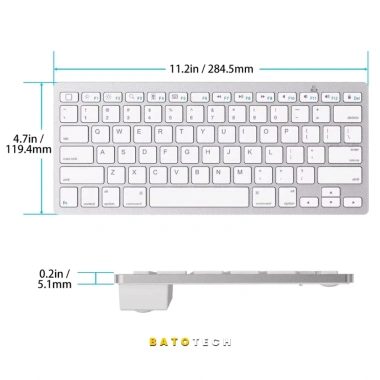 Bàn phím Bluetooth X5B BatoTech không dây thiết kế Macbook, sang trọng, mỏng nhẹ, hiệu năng mạnh, giá 185.000₫ 5