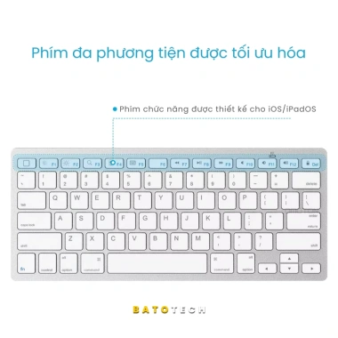Bàn phím Bluetooth X5B BatoTech không dây thiết kế Macbook, sang trọng, mỏng nhẹ, hiệu năng mạnh, giá 185.000₫ 6