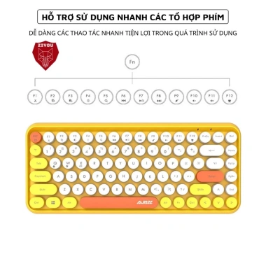 Bàn Phím Bluetooth ZIYOU 308i 2.025 – Thiết Kế Mỏng Đẹp, Tương Thích PC, Tablet Táo – 479k