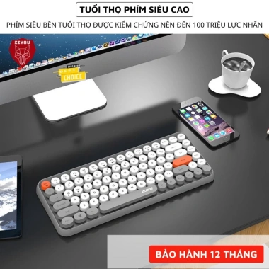 Bàn Phím Bluetooth ZIYOU 308i 2.025 – Thiết Kế Mỏng Đẹp, Tương Thích PC, Tablet Táo – 479k