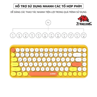 Bàn Phím Bluetooth ZiyouLang 308i Nhỏ Gọn, Không Dây, Win/Mac, Giá 479k