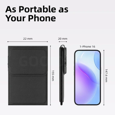 Bàn phím cảm ứng gập Goojodoq – Bluetooth kết nối 3 thiết bị, giá chỉ 989.972₫