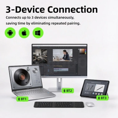 Bàn phím cảm ứng gập Goojodoq – Bluetooth kết nối 3 thiết bị, giá chỉ 989.972₫