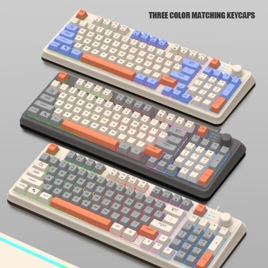 Bàn Phím Chống Ồn XUNFOX Có Dây Đèn RGB và Nút Âm Lượng - Giảm Giá Đặc Biệt 249k 4
