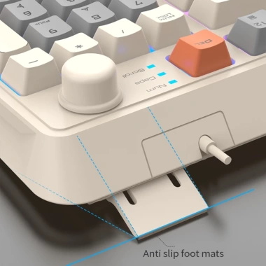 Bàn Phím Chống Ồn XUNFOX Có Dây Đèn RGB và Nút Âm Lượng - Giảm Giá Đặc Biệt 249k 7