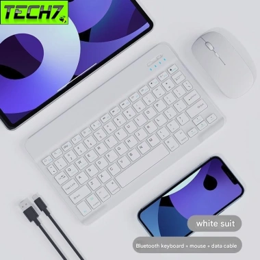 Bàn phím chuột Bluetooth BL10 mỏng, pin sạc, chống ồn cho điện thoại PC - 115k