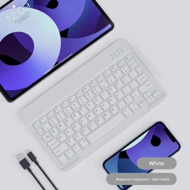 Bàn phím chuột Bluetooth BL10 mỏng, pin sạc, chống ồn cho điện thoại PC - 115k
