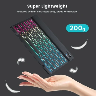 Bàn Phím Chuột Bluetooth BL30 LED RGB Siêu Mỏng, Pin Sạc, Gõ Êm, Dùng PC Laptop Điện Thoại - Giá 140.000 VND