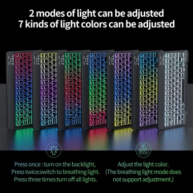 Bàn Phím Chuột Bluetooth BL30 LED RGB Siêu Mỏng, Pin Sạc, Gõ Êm, Dùng PC Laptop Điện Thoại - Giá 140.000 VND